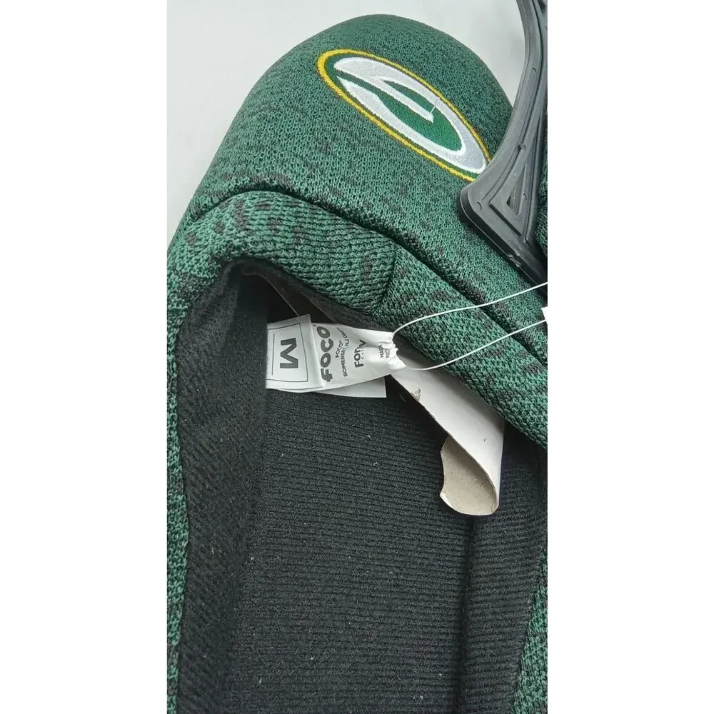 Green Bay Packers NFL Foco Poly Knit Cup Sole Men's Slippers Size M 9-10